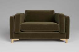 Fusion - Loveseat, Luxe Woven Velvet / Forest Green