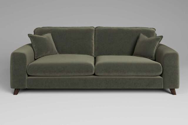 Serenity - 4 Seater Sofa, Luxe Woven Velvet / Pine - image 1