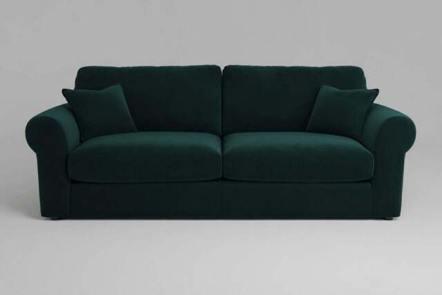 Mellow - 4.5 Seater Sofa, Soft Touch Velvet / Bottle Green