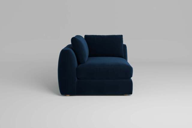 Zen - All-in-one - Corner, left & right arm, Soft Touch Velvet / Royal Blue / Standard Back Cushions