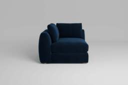 Zen - All-in-one - Corner, left & right arm, Soft Touch Velvet / Royal Blue / Standard Back Cushions
