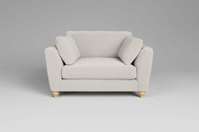 Daydream - Loveseat, Luxe Woven Velvet / Snow - image 1