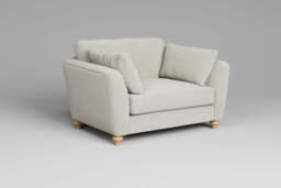 Daydream - Loveseat, Luxe Woven Velvet / Snow - thumbnail 2