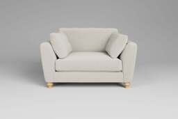Daydream - Loveseat, Luxe Woven Velvet / Snow - thumbnail 1