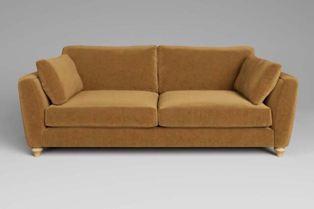 Daydream - 4 Seater Sofa, Luxe Woven Velvet / Old Gold