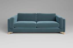 Fusion - 4 Seater Sofa, Soft Touch Velvet / Sea Green