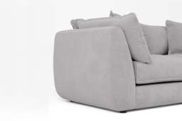 Utopia - 5 Piece - Rearrangeable Modular Sofa, Brushed Wool Feel / Pewter / Tailored Trim - thumbnail 3