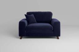Serenity - Loveseat, Soft Touch Velvet / Midnight Blue