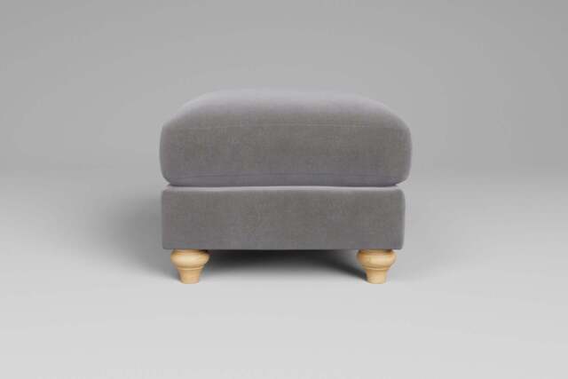 Serenity - Footstool (Small), Brushed Wool Feel / Pewter - image 1