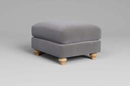 Serenity - Footstool (Small), Brushed Wool Feel / Pewter - thumbnail 2