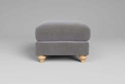 Serenity - Footstool (Small), Brushed Wool Feel / Pewter - thumbnail 1
