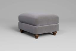 Serenity - Footstool (Small), Brushed Wool Feel / Pewter - thumbnail 3