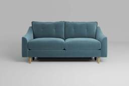 hush - 3 Seater Sofa Bed, Soft Touch Velvet / Sea Green