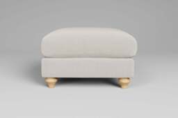 Daydream - Footstool (Medium), Luxe Woven Velvet / Snow - thumbnail 1