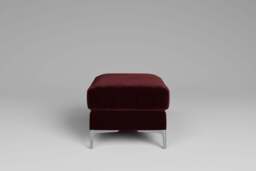 melody - Footstool, Luxe Woven Velvet / Pomegranate - thumbnail 2