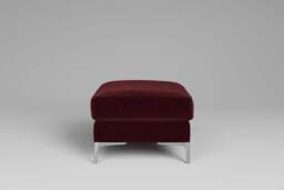 melody - Footstool, Luxe Woven Velvet / Pomegranate