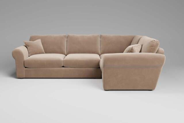 Mellow - Small Corner Sofa, Soft Touch Velvet / Soft Mink - image 1