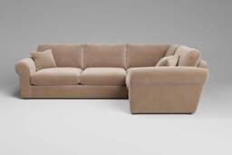 Mellow - Small Corner Sofa, Soft Touch Velvet / Soft Mink