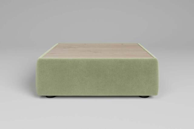 Aura - Coffee Table - Rearrangeable Modular Sofa, Oak / Brushed Wool Feel / Sage - image 1