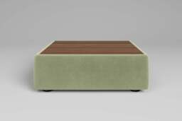 Aura - Coffee Table - Rearrangeable Modular Sofa, Oak / Brushed Wool Feel / Sage - thumbnail 2