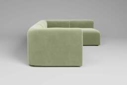 Aura - 4 Piece Open End - Rearrangeable Modular Sofa, Brushed Wool Feel / Sage - thumbnail 2