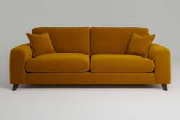 Serenity - 4 Seater Sofa, Soft Touch Velvet / Saffron - thumbnail 1