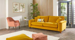 Serenity - 4 Seater Sofa, Soft Touch Velvet / Saffron - thumbnail 7
