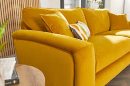 Serenity - 4 Seater Sofa, Soft Touch Velvet / Saffron - thumbnail 6