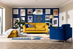 melody - 3 Seater Sofa Bed, Soft Touch Velvet / Saffron - thumbnail 7