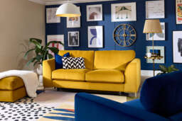 melody - 3 Seater Sofa Bed, Soft Touch Velvet / Saffron - thumbnail 8