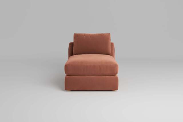 Zen - Armless Piece, Soft Touch Velvet / Cinnamon / Standard Back Cushions - image 1