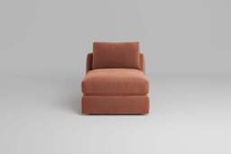 Zen - Armless Piece, Soft Touch Velvet / Cinnamon / Standard Back Cushions - thumbnail 1