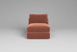 Zen - Armless Piece, Soft Touch Velvet / Cinnamon / Standard Back Cushions - thumbnail 4