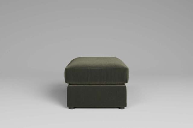 Muse - Small Storage Stool, Luxe Woven Velvet / Pine - image 1