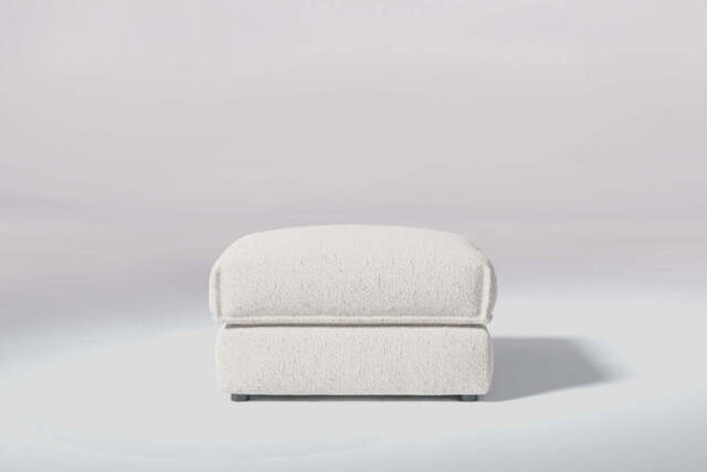Utopia - Footstool - Rearrangeable Modular Sofa, Boucle / Ivory / Casual Trim - image 1