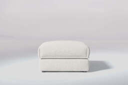 Utopia - Footstool - Rearrangeable Modular Sofa, Boucle / Ivory / Casual Trim