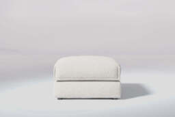 Utopia - Footstool - Rearrangeable Modular Sofa, Boucle / Ivory / Casual Trim - thumbnail 2