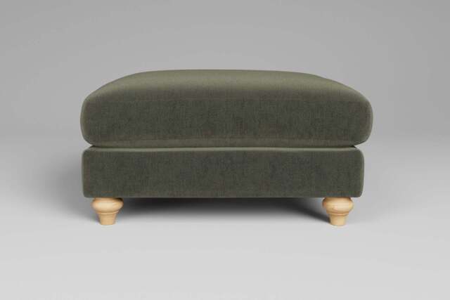 Serenity - Footstool (Large), Luxe Woven Velvet / Pine - image 1