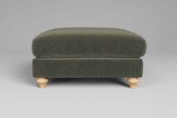 Serenity - Footstool (Large), Luxe Woven Velvet / Pine - thumbnail 1
