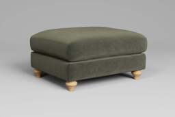 Serenity - Footstool (Large), Luxe Woven Velvet / Pine - thumbnail 2