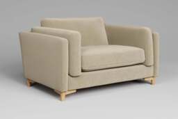 Fusion - Loveseat, Luxe Woven Velvet / Cloud - thumbnail 2