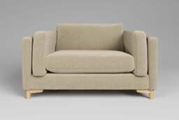 Fusion - Loveseat, Luxe Woven Velvet / Cloud - thumbnail 1