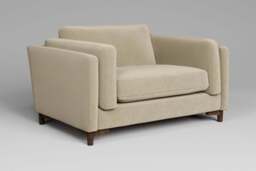 Fusion - Loveseat, Luxe Woven Velvet / Cloud - thumbnail 3