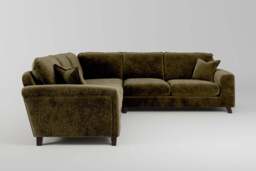 Serenity  -  Large Corner Sofa, Soft Woven Chenille / Olive - thumbnail 2