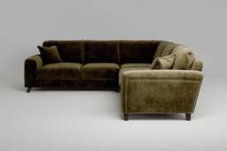 Serenity  -  Large Corner Sofa, Soft Woven Chenille / Olive