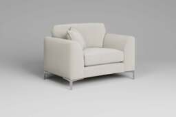melody - Loveseat, Luxe Woven Velvet / Snow - thumbnail 2