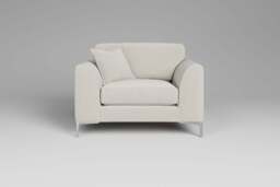 melody - Loveseat, Luxe Woven Velvet / Snow - thumbnail 1
