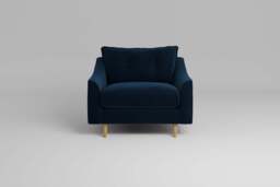 hush - Loveseat, Soft Touch Velvet / Royal Blue