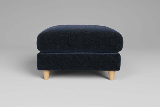 Cloud Nine - Footstool (Medium), Plush Chenille / Deep Mineral - image 1