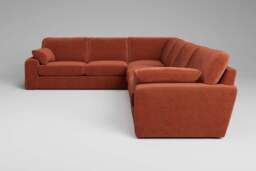 7th Heaven Maxi - Extra Large Corner Sofa, Luxe Woven Velvet / Paprika